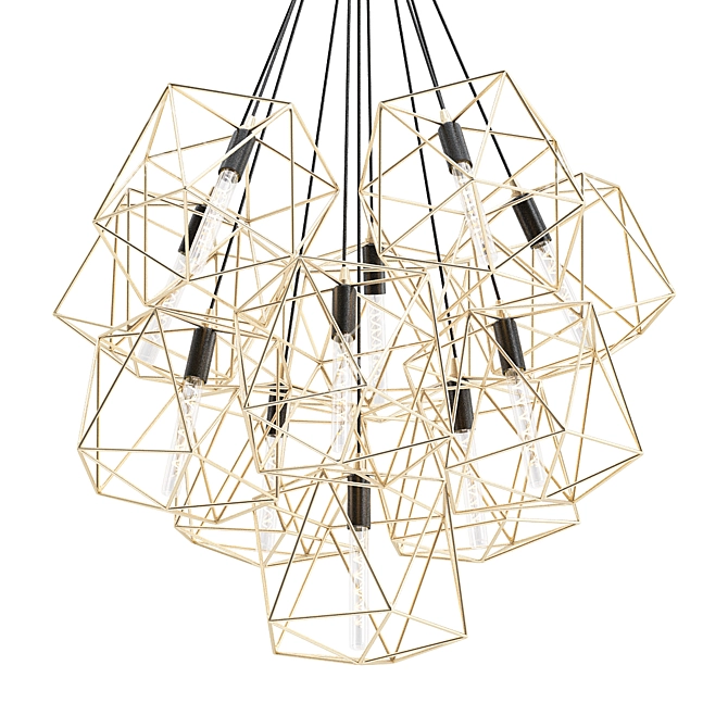 Elegant Astrid Multi Light Pendant 3D model image 1