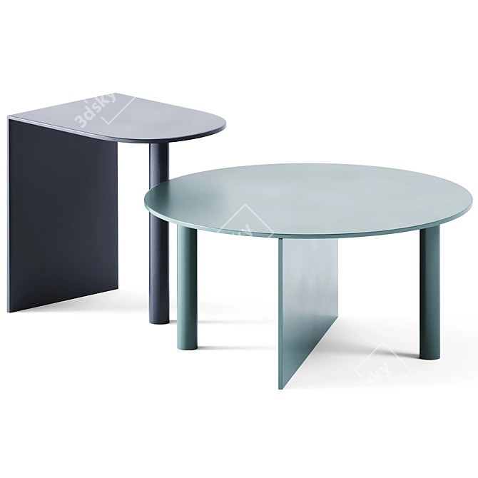 Piatto Coffee Tables: Modern Elegance 3D model image 2