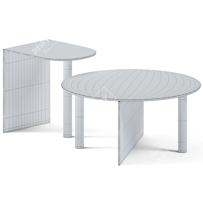 Piatto Coffee Tables: Modern Elegance 3D model image 3