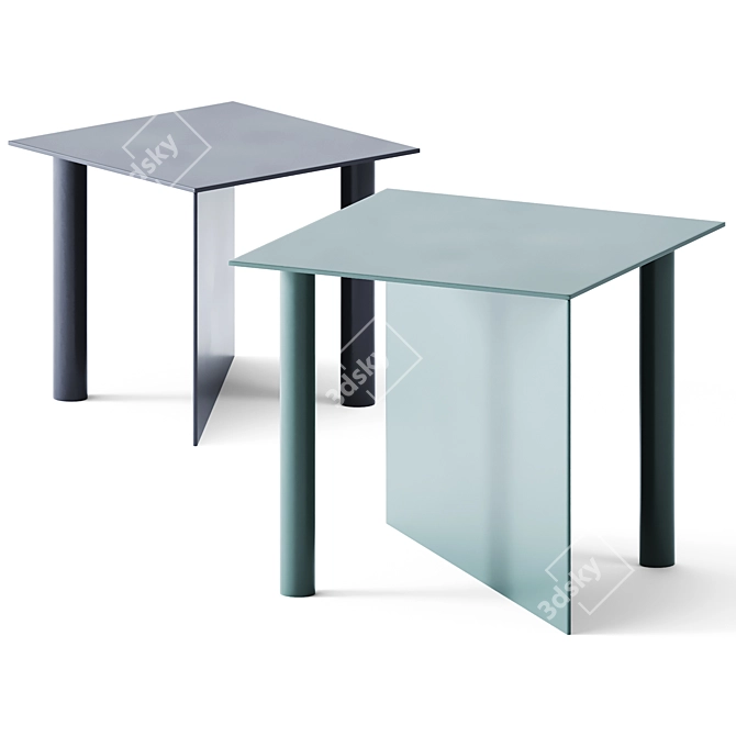 Stylish Square Coffee Tables 3D model image 2