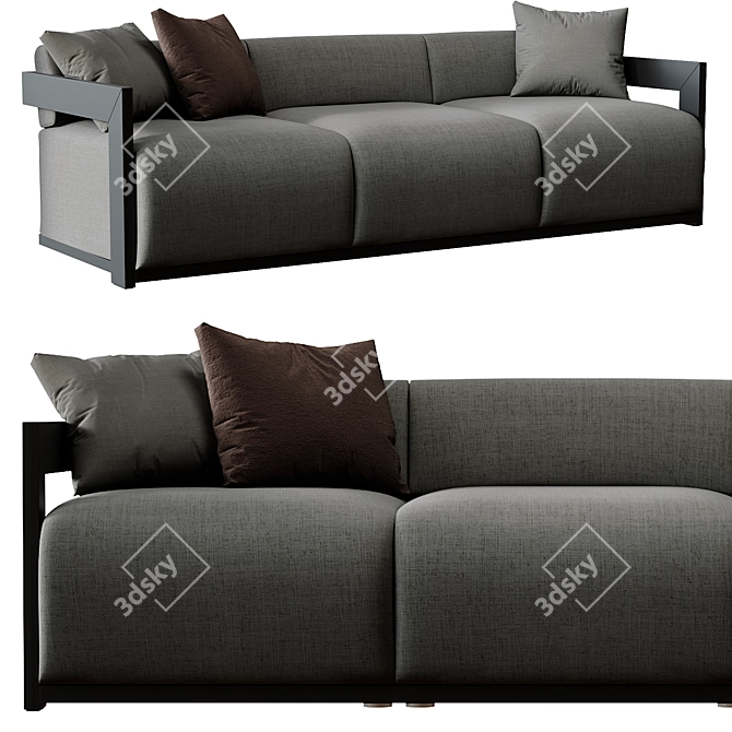 Elegant CLAUD Sofa Meridiani 3D model image 2