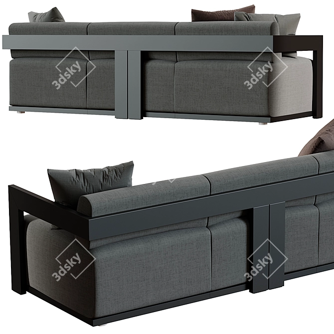 Elegant CLAUD Sofa Meridiani 3D model image 4