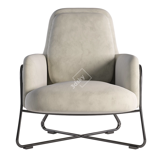 Modern Armchair with 3Ds Max 2014 3D model image 2