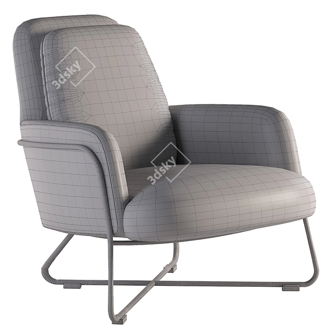 Modern Armchair with 3Ds Max 2014 3D model image 5