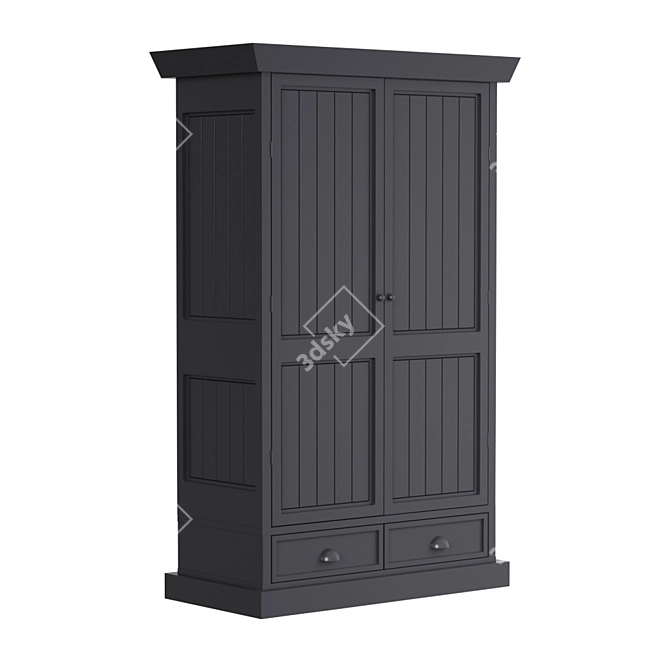 Elegant Palermo Wardrobe 3D model image 1