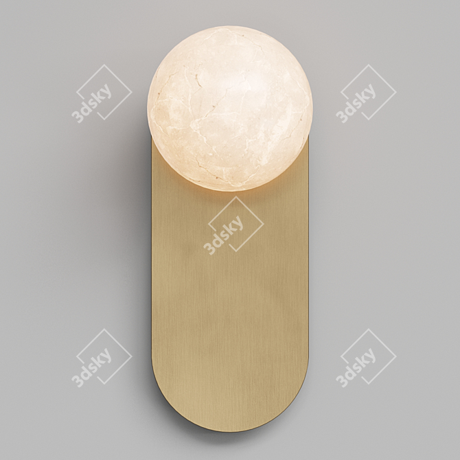 Marble Oval Lampatron 3D model image 2