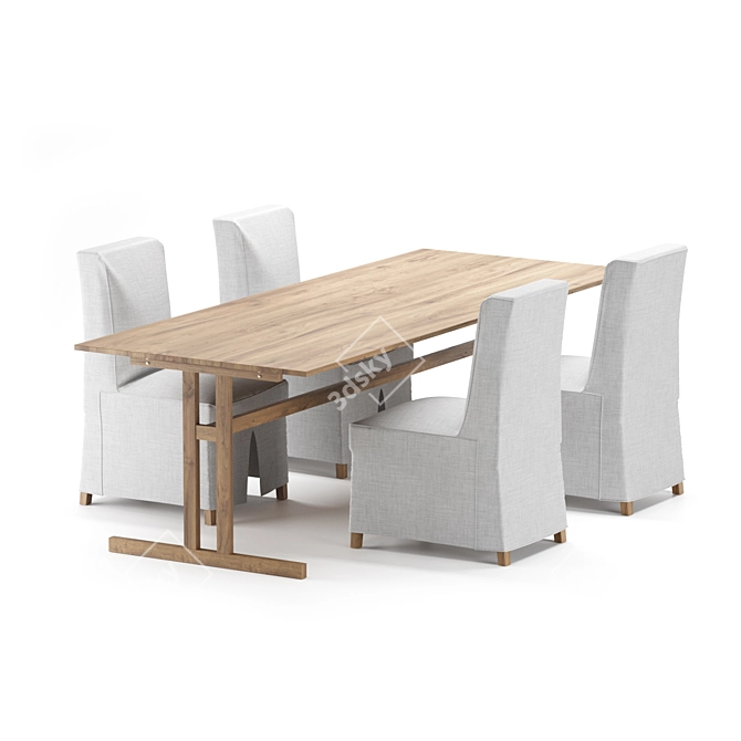 Elegant KLIMPFJÄLL / BERGMUND Dining Set 3D model image 1