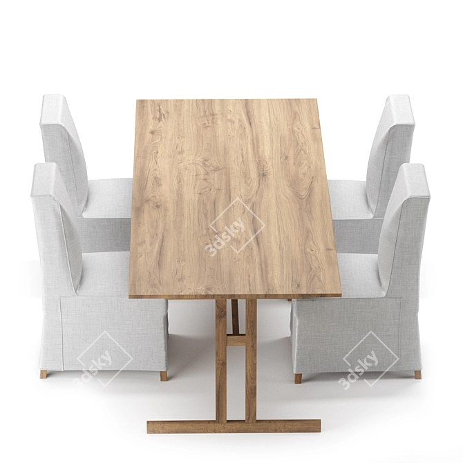 Elegant KLIMPFJÄLL / BERGMUND Dining Set 3D model image 3