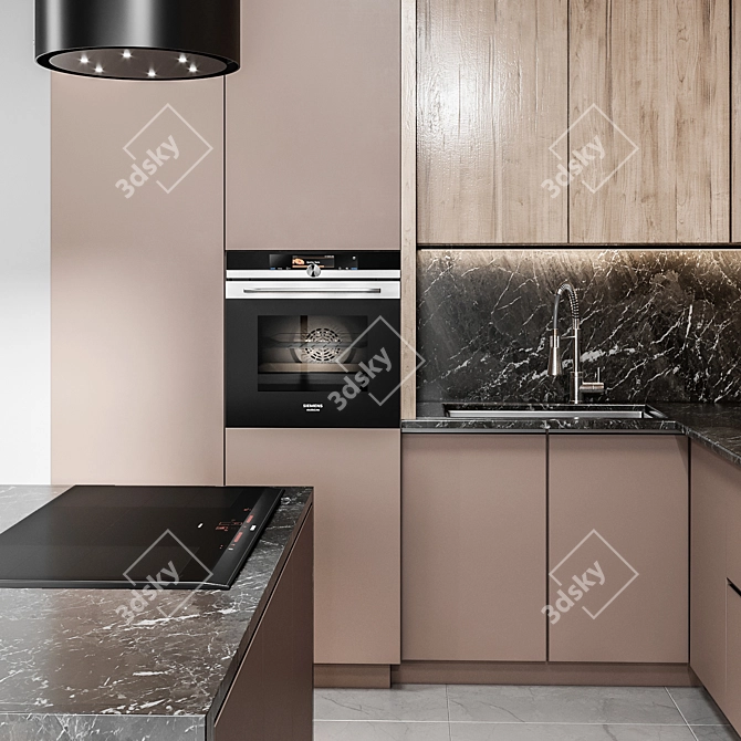 Modern Kitchen Appliance Set 3D model image 3