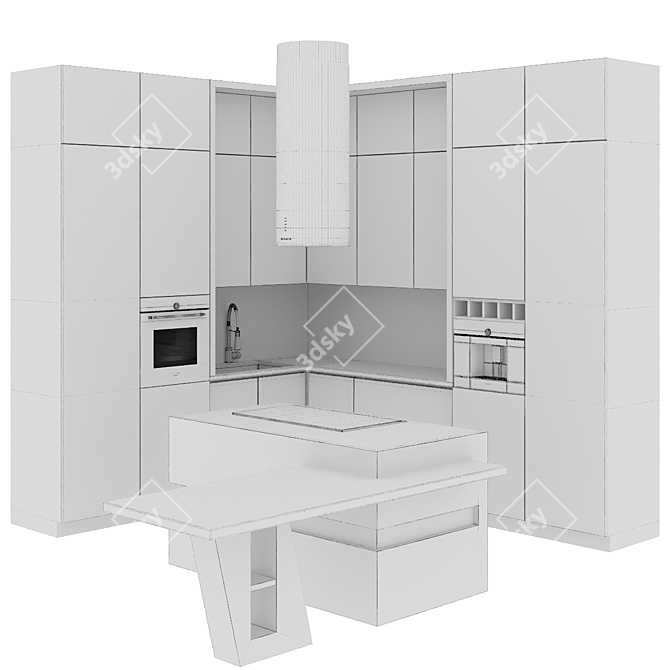 Modern Kitchen Appliance Set 3D model image 6