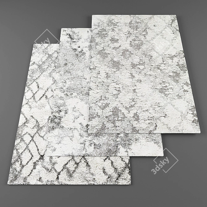 High-Res Random Rugs Set 3D model image 1