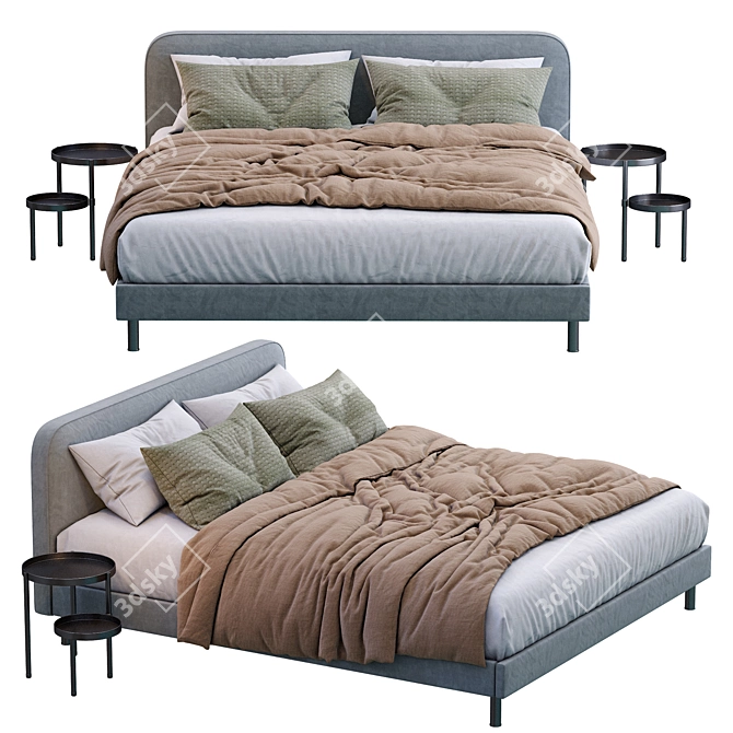  Besley Bed: Stylish & Modern 3D model image 2