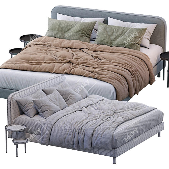  Besley Bed: Stylish & Modern 3D model image 4