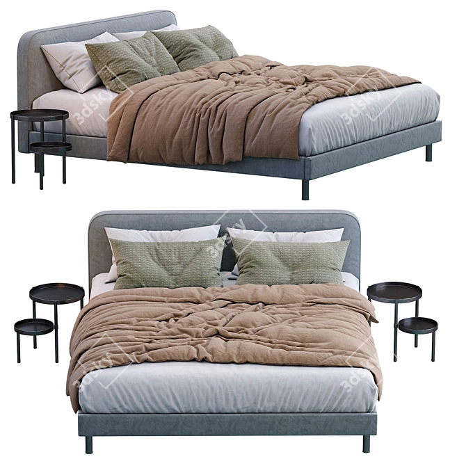  Besley Bed: Stylish & Modern 3D model image 7