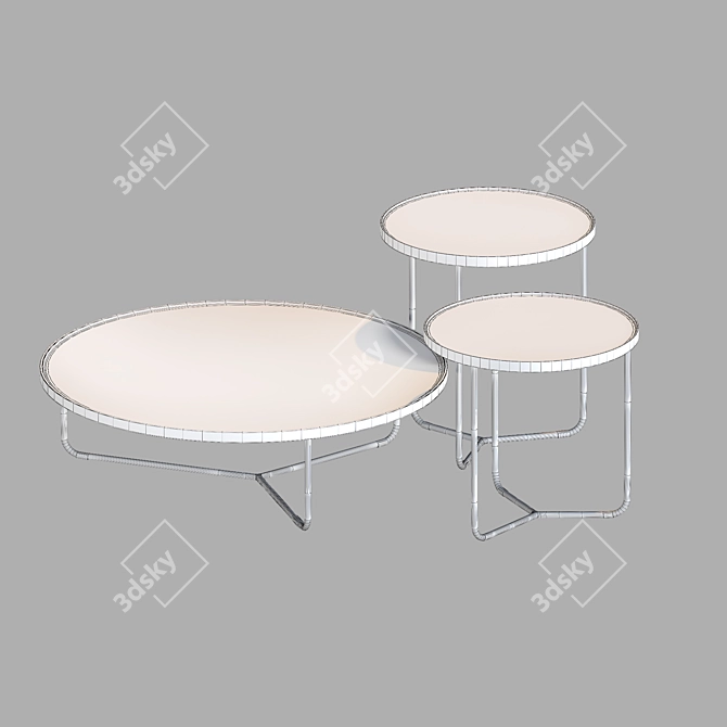Modern Round Table - Versatile Sizes 3D model image 2