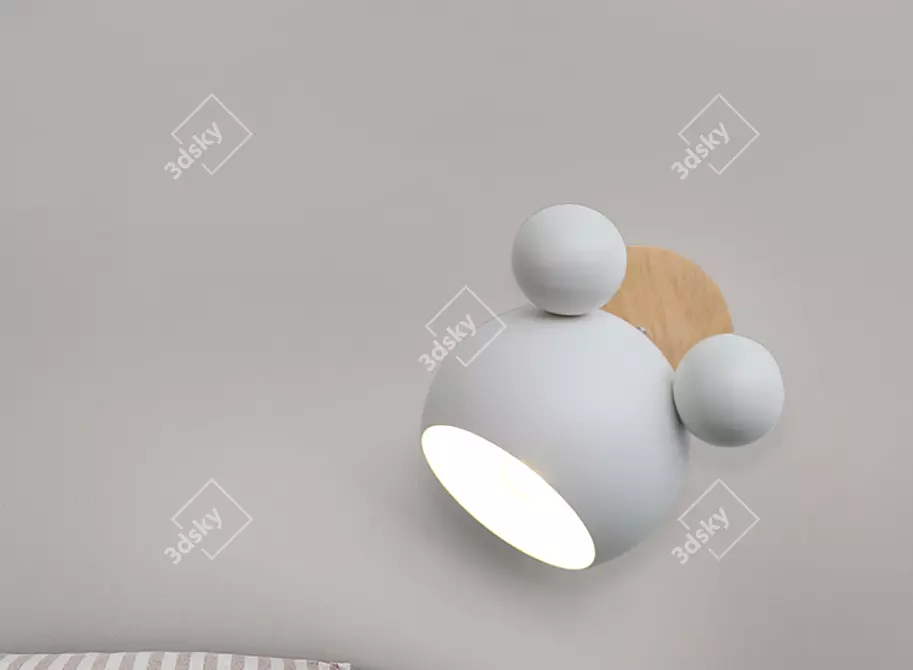 Mickey Mouse Kids Wall Lamp 3D model image 2