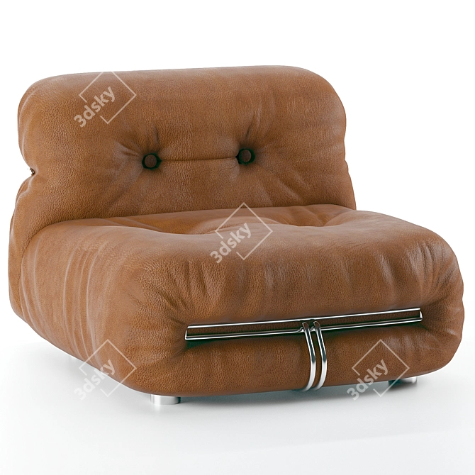 Soriana Lounge Chair: Stylish and Comfortable 3D model image 1