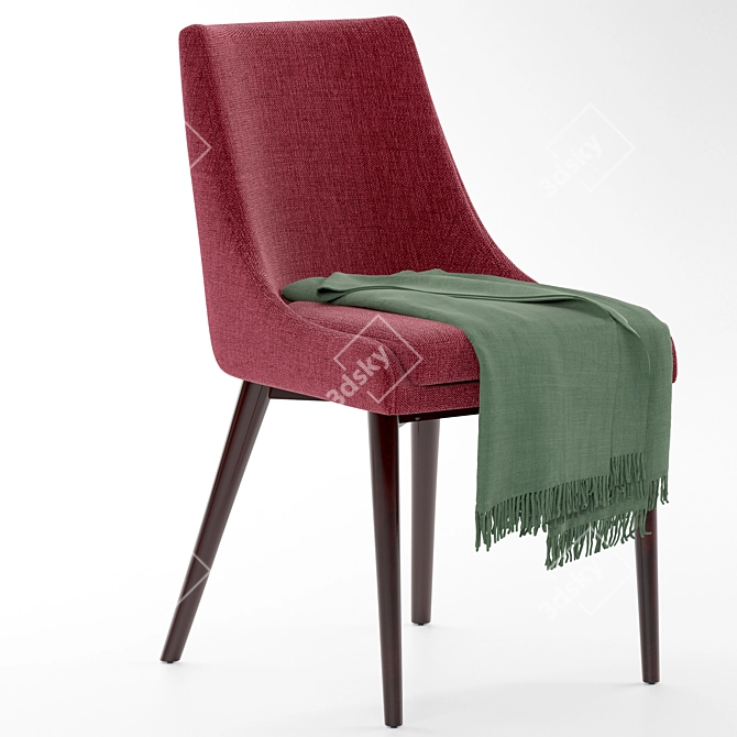 Chelsea Lane Baxter: Sleek and Chic Fabric Chair 3D model image 3