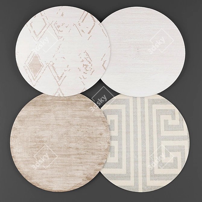 Modern Round Rugs Collection 3D model image 1