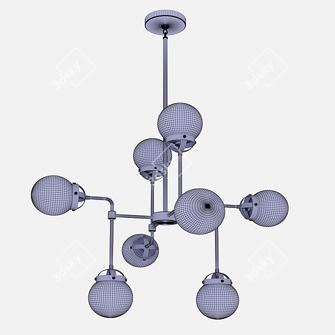 Bubble Lights Sputnik Chandelier 3D model image 3