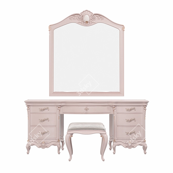 Romantic Vanity Set: Tosato Dressing Table 3D model image 2