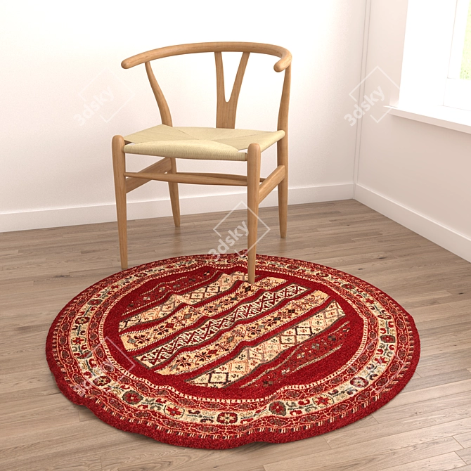 Versatile Round Rug Set 3D model image 4