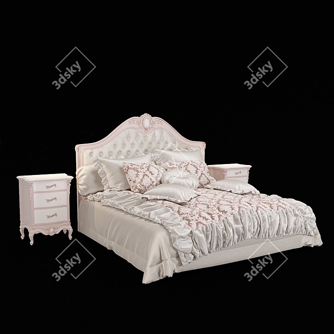 Tosato Bed 42.18: Elegant and Spacious 3D model image 1