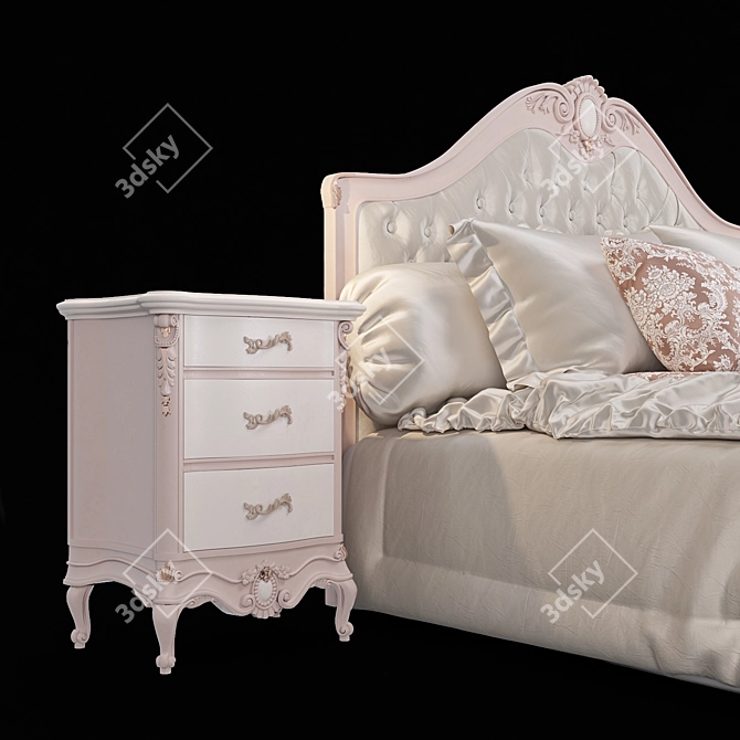 Tosato Bed 42.18: Elegant and Spacious 3D model image 3