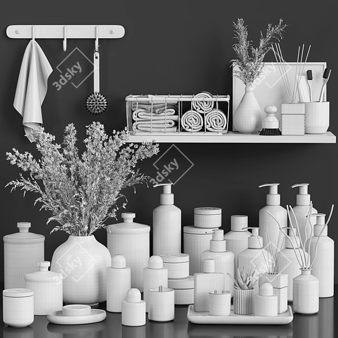 Elegant Vray Bathroom Accessories 3D model image 6