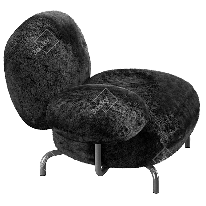 Edra Cipria Armchair: Elegant Italian Design 3D model image 4