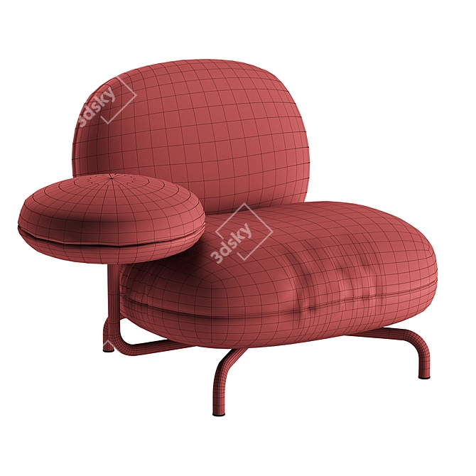 Edra Cipria Armchair: Elegant Italian Design 3D model image 6