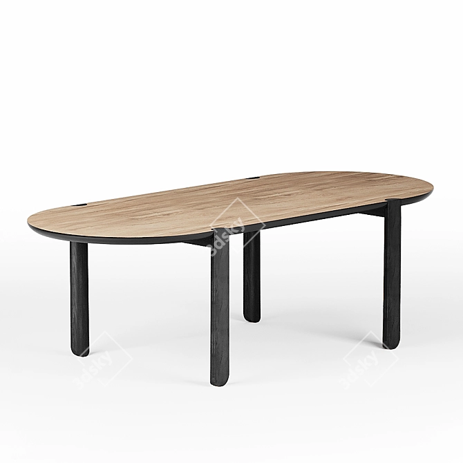 Sleek Miniforms Ovo Table 3D model image 1