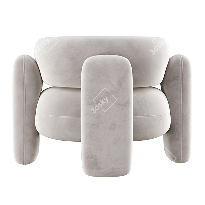  Embrace Armchair: Modern Comfort 3D model image 3