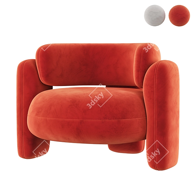  Embrace Armchair: Modern Comfort 3D model image 4