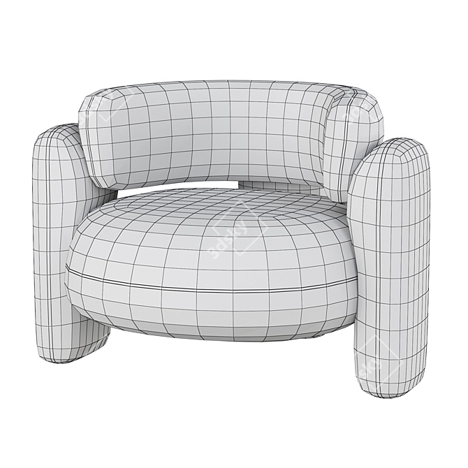  Embrace Armchair: Modern Comfort 3D model image 7