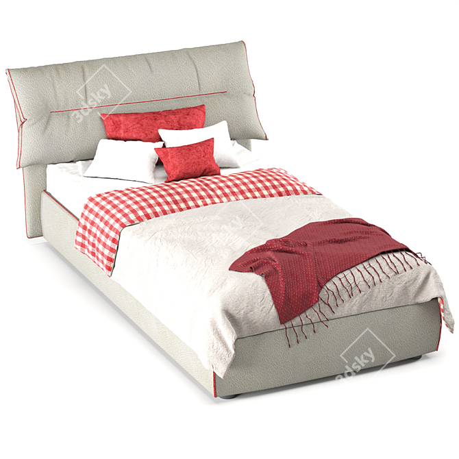 Campo Single Bed: Stylish and Versatile Design 3D model image 3
