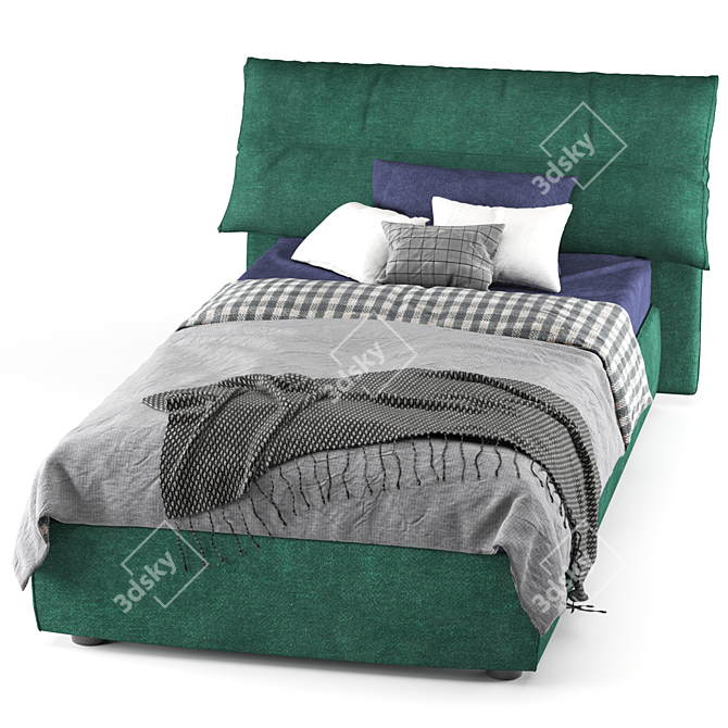 Campo Single Bed: Stylish and Versatile Design 3D model image 4