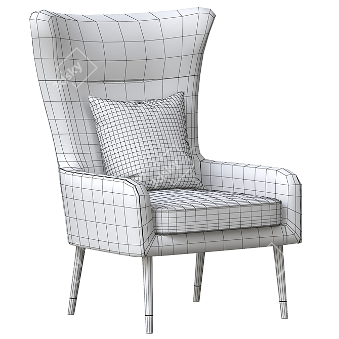 Elevate Comfort with Favarro 2 Armchair 3D model image 5