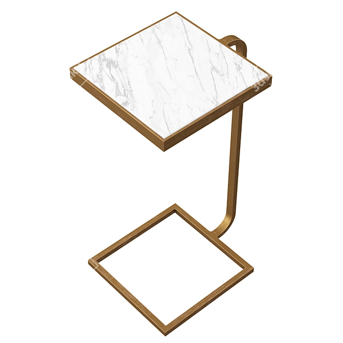 Stone Coffee Table: Minimalistic Elegance for Your Home 3D model image 2