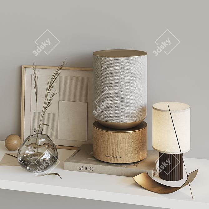 Elegant Decor Set with Bang & Olufsen Speaker 3D model image 5