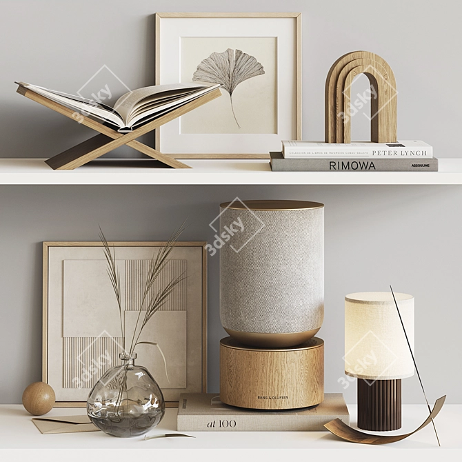 Elegant Decor Set with Bang & Olufsen Speaker 3D model image 6