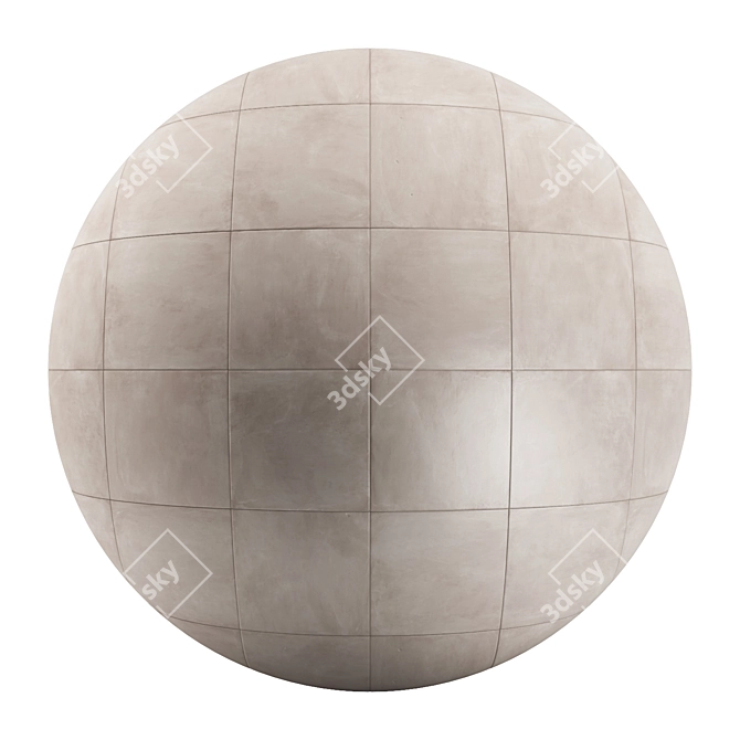 Beige Cement Tile: 12 Textures, PBR, 4k 3D model image 1