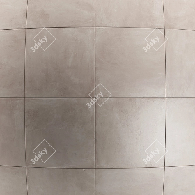 Beige Cement Tile: 12 Textures, PBR, 4k 3D model image 2