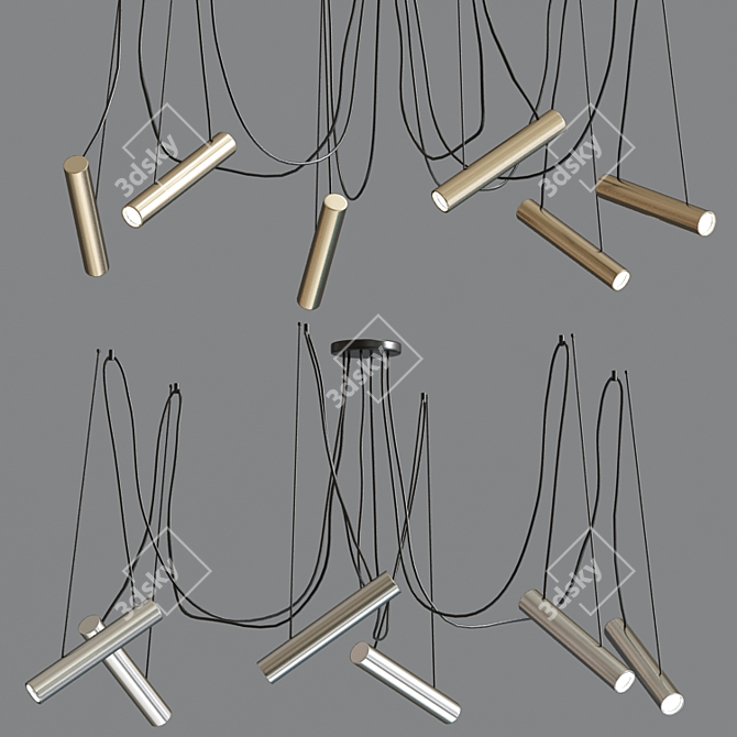 Sleek LED Pendant Light: Pepo 3D model image 7