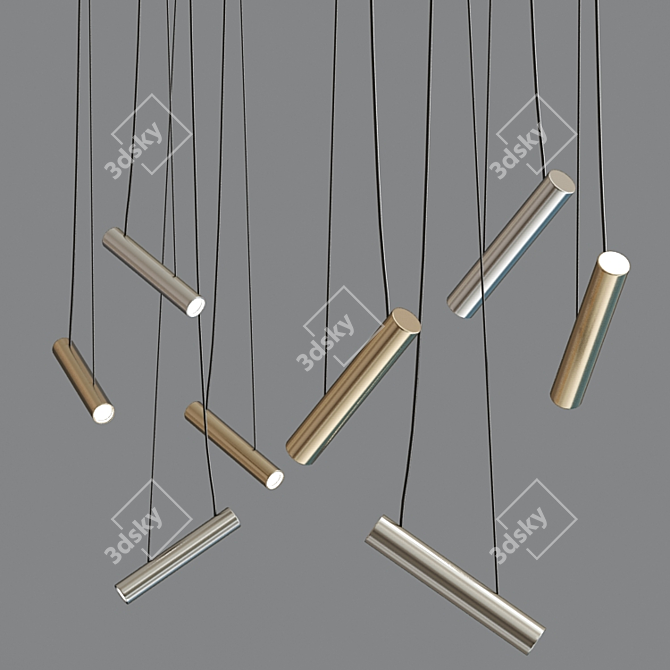 Sleek LED Pendant Light: Pepo 3D model image 8