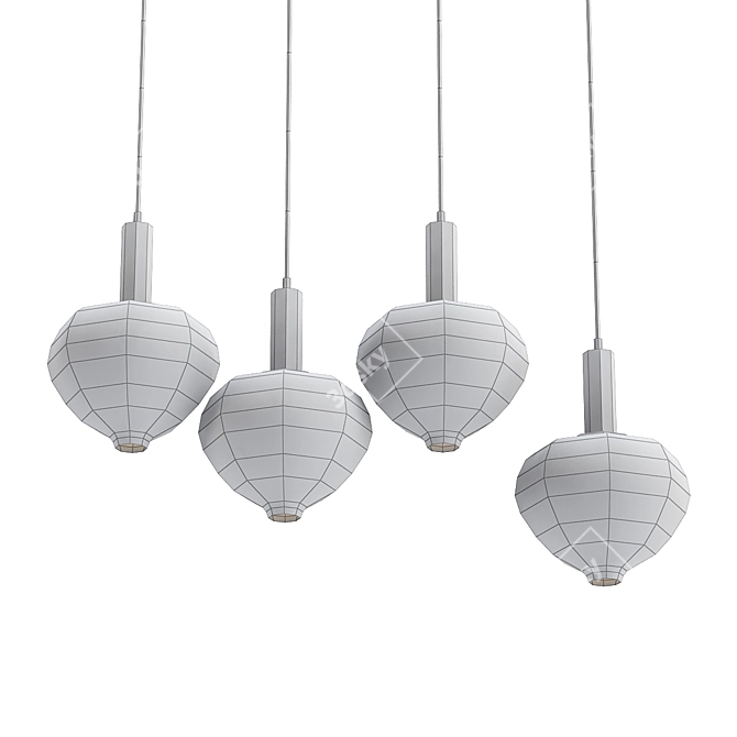 Danish Mid-Century Ceiling Lamps 3D model image 2