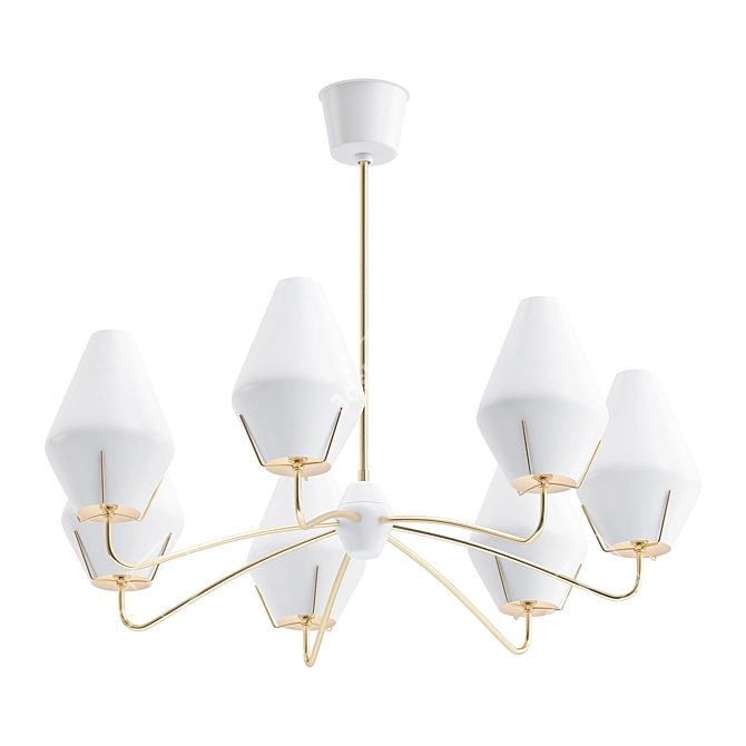 Sleek Swedish Ceiling Lamp: ASEA 3D model image 1