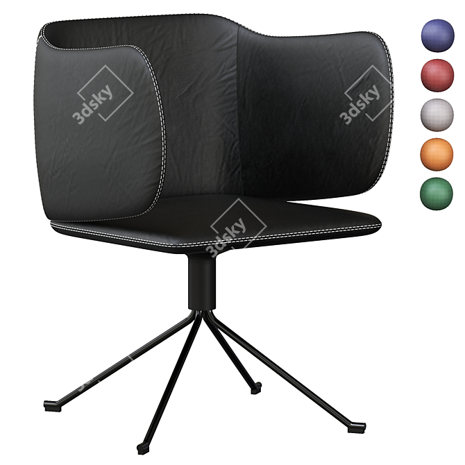 Modern Chorus Armchair: Sleek Design & Comfort 3D model image 1