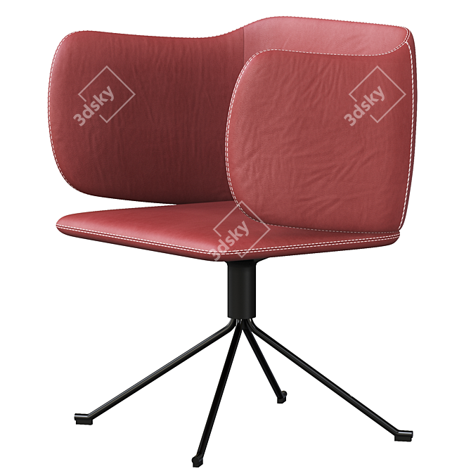 Modern Chorus Armchair: Sleek Design & Comfort 3D model image 3