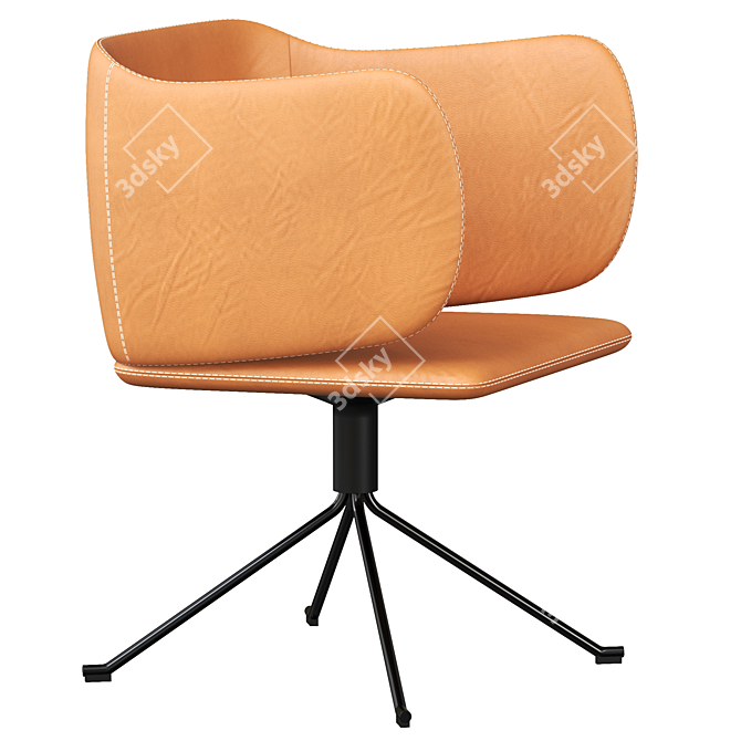 Modern Chorus Armchair: Sleek Design & Comfort 3D model image 5